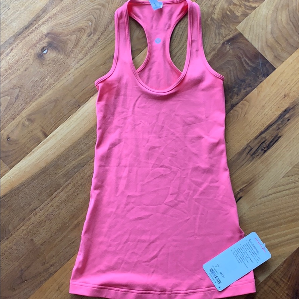 Lululemon cool racerback size 2 coral pink (new)